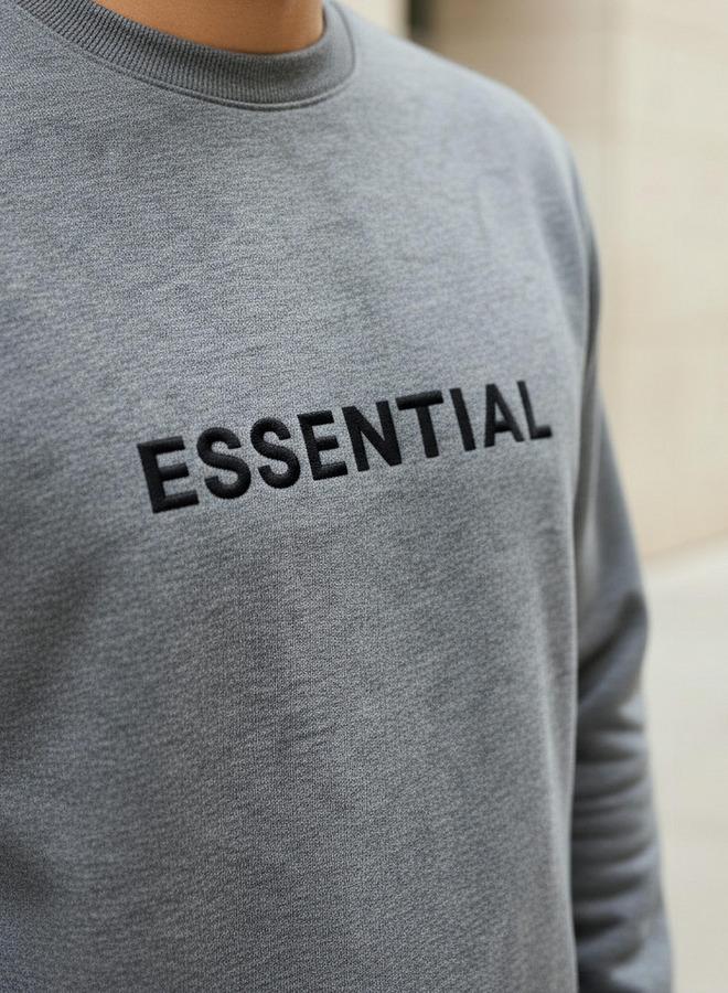 Iconic Men Regular Fit Slogan Embroidered Sweatshirt - Image 4